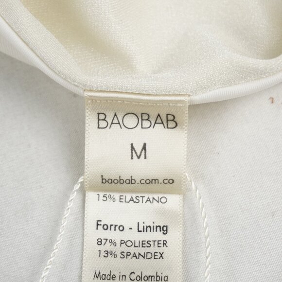 Baobab Alice Bikini Square Neckline Top & High Rise Bottoms in Pearl - Size M - Picture 11 of 15